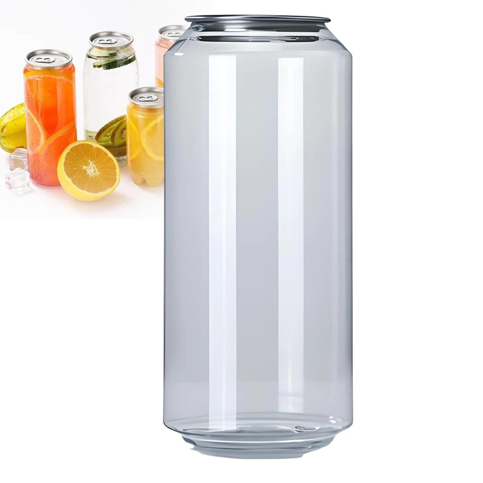 Pnpaea Leakproof Plastic Can Sealer Bottles with Aluminum Caps, Clear Cups for Juice and Boba, Compatible with Automatic Cup Sealer, 200-Pack,for Boba, Smoothie 700ml