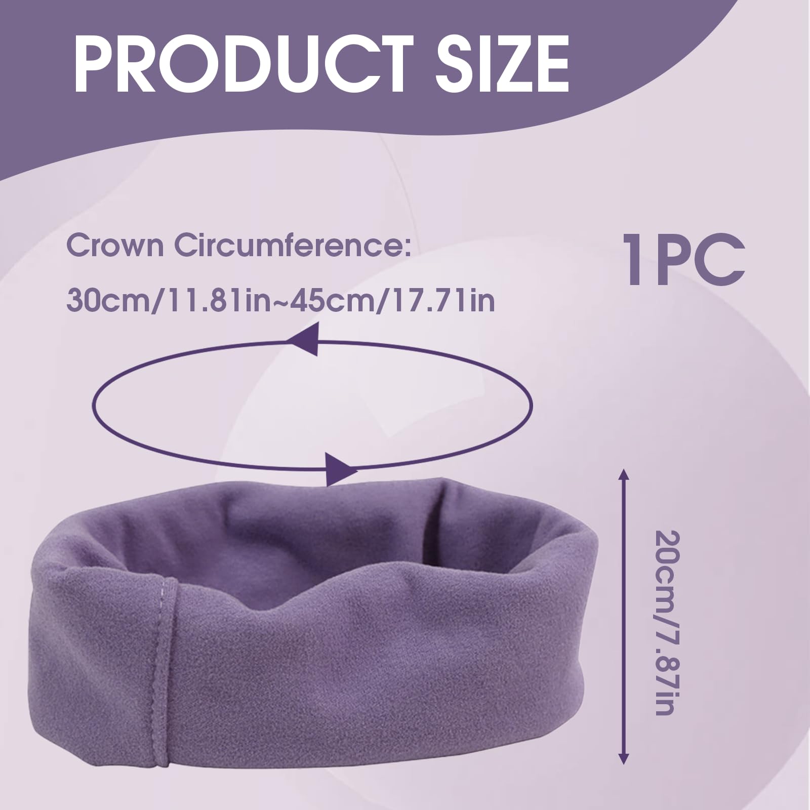 Dog Ear Cover for Anxiety Relief Grooming Drying Recovery Happy Hoodie for Dogs Calming Snood Ear Protectors Soft Ear Muffs and Earmuff Head Wrap Dogs Hearing Protection Hoodie (Purple) - Image 2