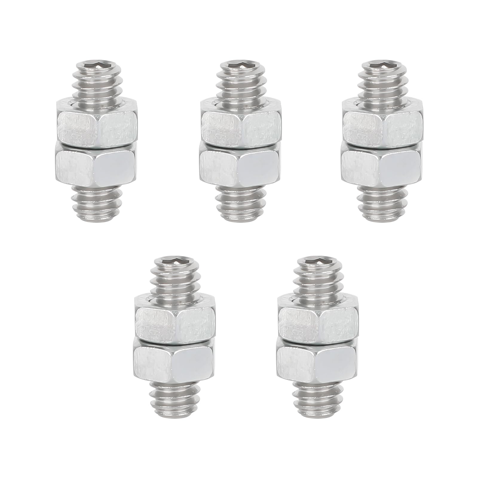 20Pack Knurled Thumb Nut, 1/4"-20x20mm Hand Nut Pass Hole Nut Aluminum Alloy Bright Black - View #9