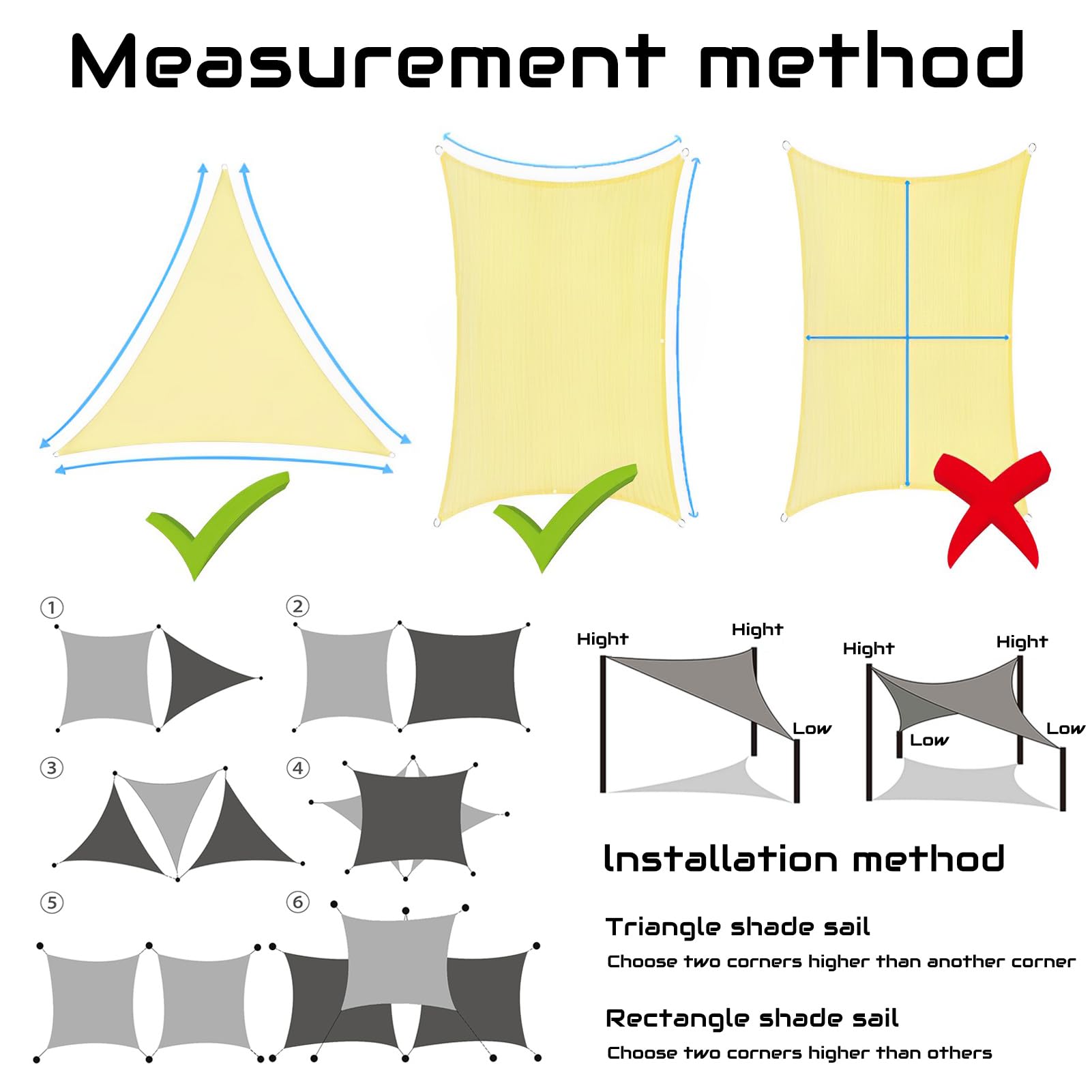 Sonnensege Wasserdicht,95% UV-Schutz mit Ösen,Wasserdicht Reißfest,Sonnensegel mit Befestigungsseile für Garten und Balkon grau 4×5 M