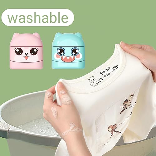 Miniatura 3 de Sello con nombre para ropa de niños, sello con nombre para ropa de niños, sellos de inicio de jardín de infantes y escuela primaria, 10 estilos y 36