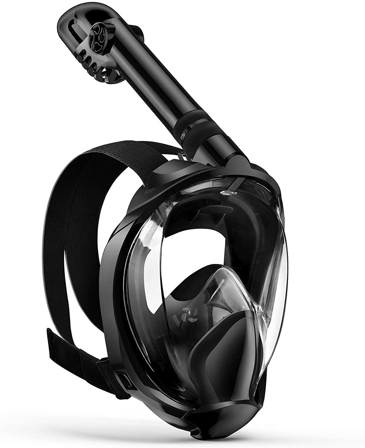 Full Face Snorkel Mask, Breathing Mechanism Snorkeling Masks for Kids Adults, 180° Panoramic Anti-Leak/Anti-Fog Mask and Snorkel with Detachable Camera Mount