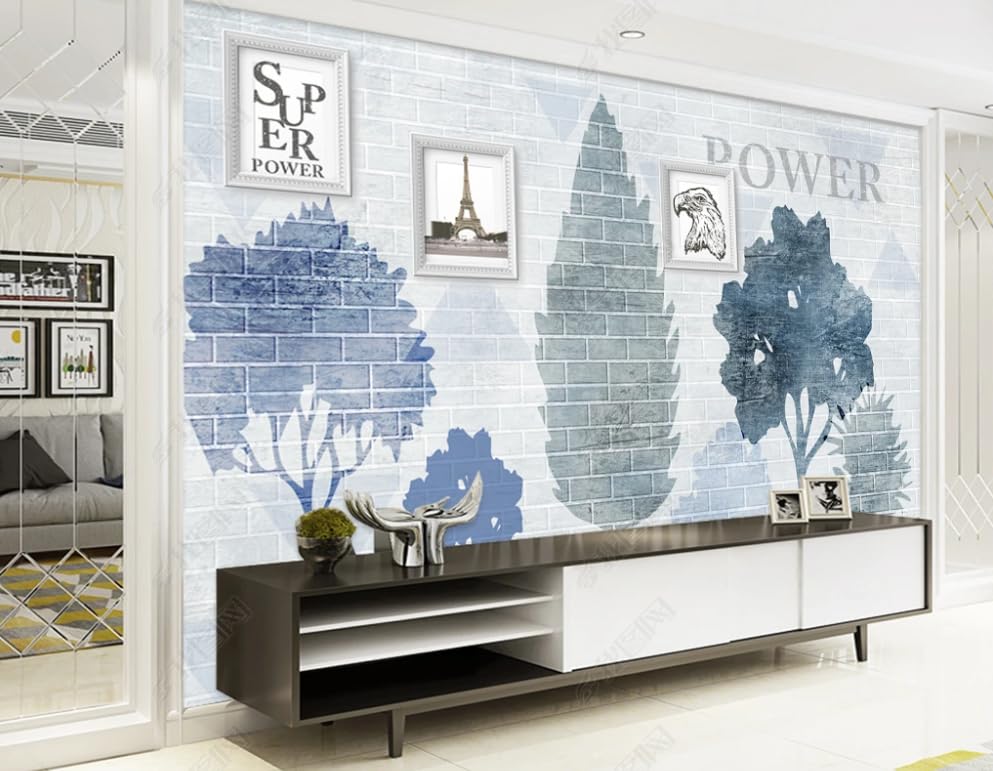 Papier peint intissé arbre abstrait pour masquer un mur de salon