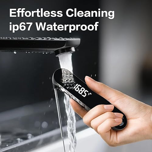 Miniatura 4 de Termómetro digital para carne, termómetro de lectura instantánea de 0.5 segundos para cocinar, termómetro profesional de alimentos para cocinar IP66