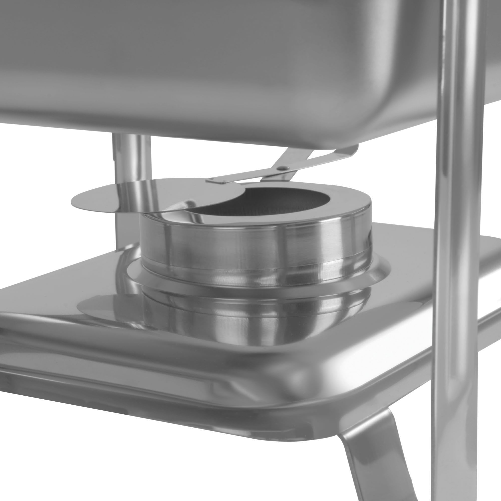 Mahlzeit Edelstahl Chafing Dish 4 Liter | Speisenwärmer mit Deckelhalter, Warmhaltebehälter Essen | Wärmebehälter, Bain Marie Rechaud | Chafing Dishes für Buffet Catering Gastro und Party