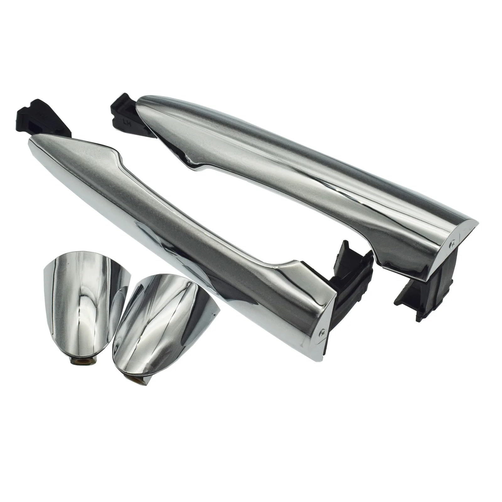 Hguvsjd Rear Left Right 2Pcs Car Exterior Door Handles For Kia For Picanto For Morning 2011-2016 Chrome Black Exterior Door Handle Caps Front Rear Left Right Driver Passenger Lh Rh 1/2/4 Pcs(Rear Left Right 2Pcs)