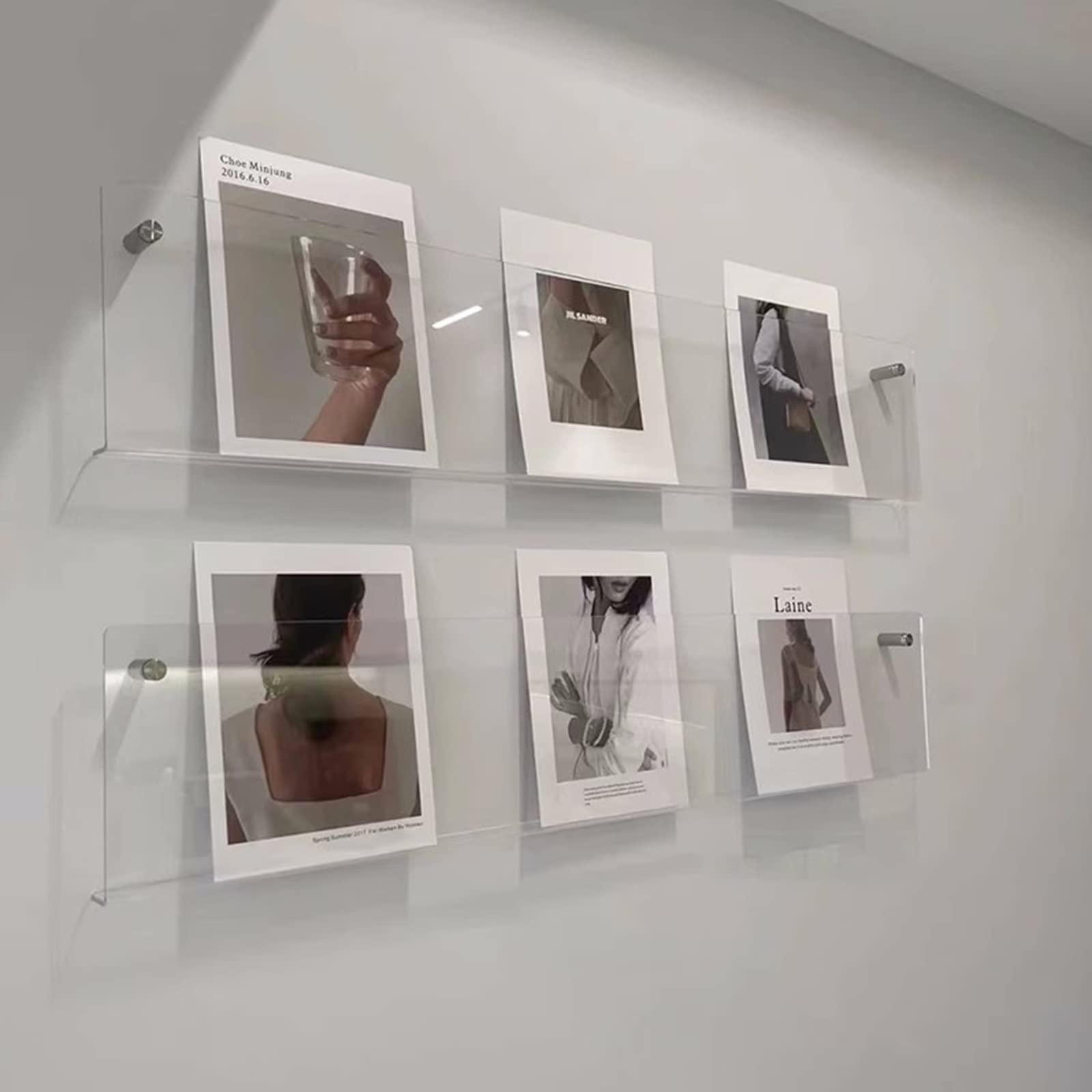 Porte-brochures en Acrylique Transparent, étagère Murale pour hôpital/Bureau/Salle de réception (60cm Wide)
