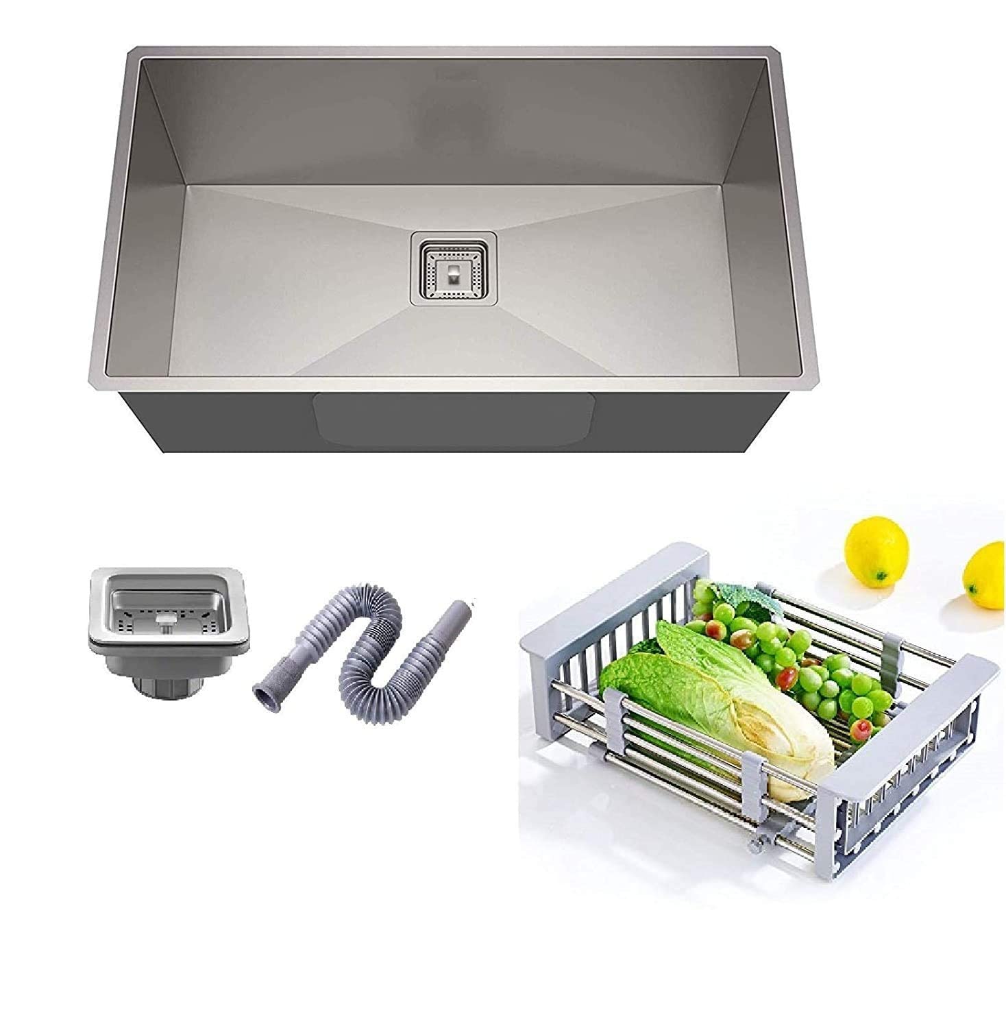 VACLIX Handmade Kitchen Sink || 22 x 18 x 10 || Stainless Steel Single Bowl Handmade Kitchen Sink || MATT Finish With 304 Grade Stainless Steel (B09P58VRR4) Amazon Price History, Amazon Price Tracker