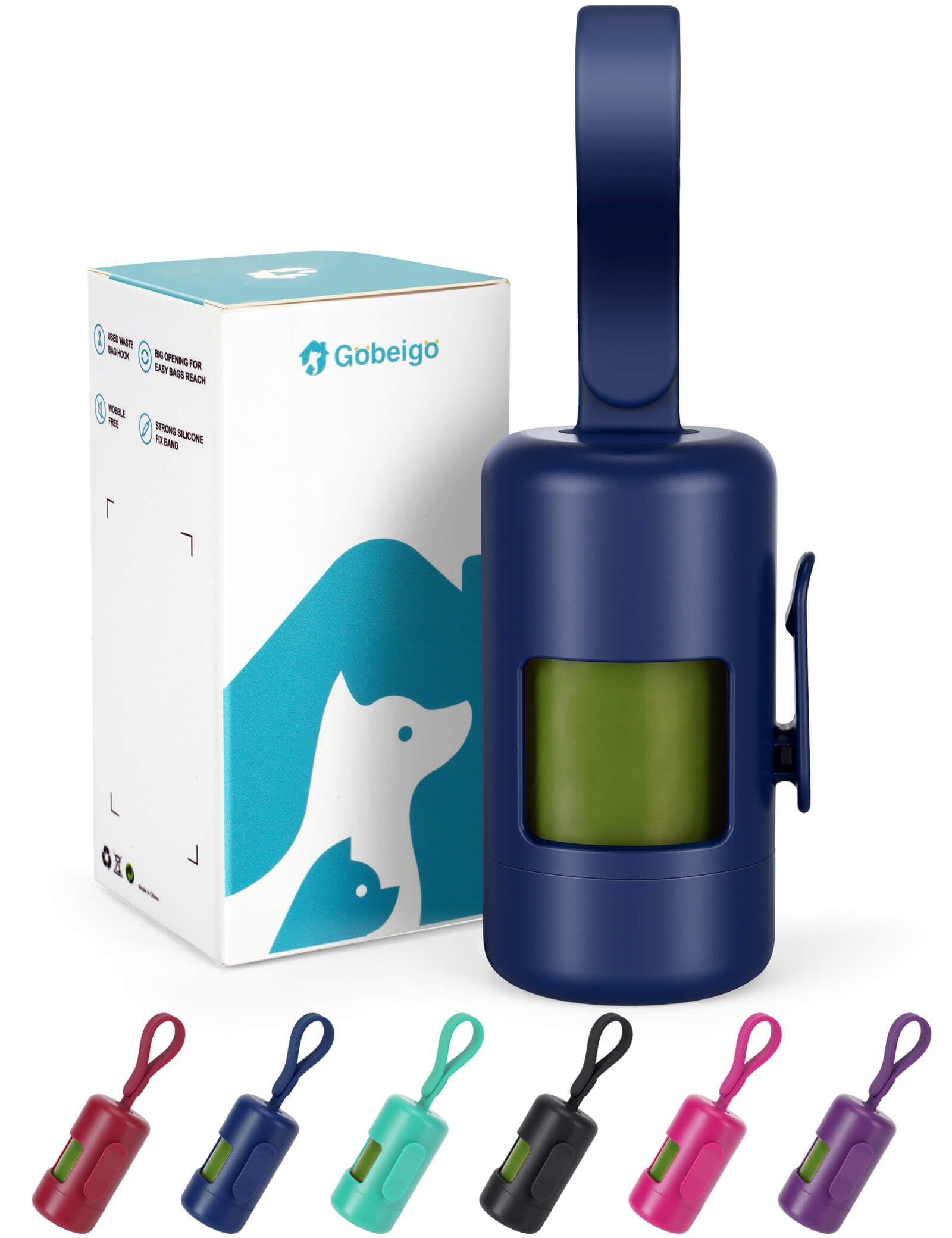 Photo 1 of Gobeigo Blue Dog Poop Bag Holder