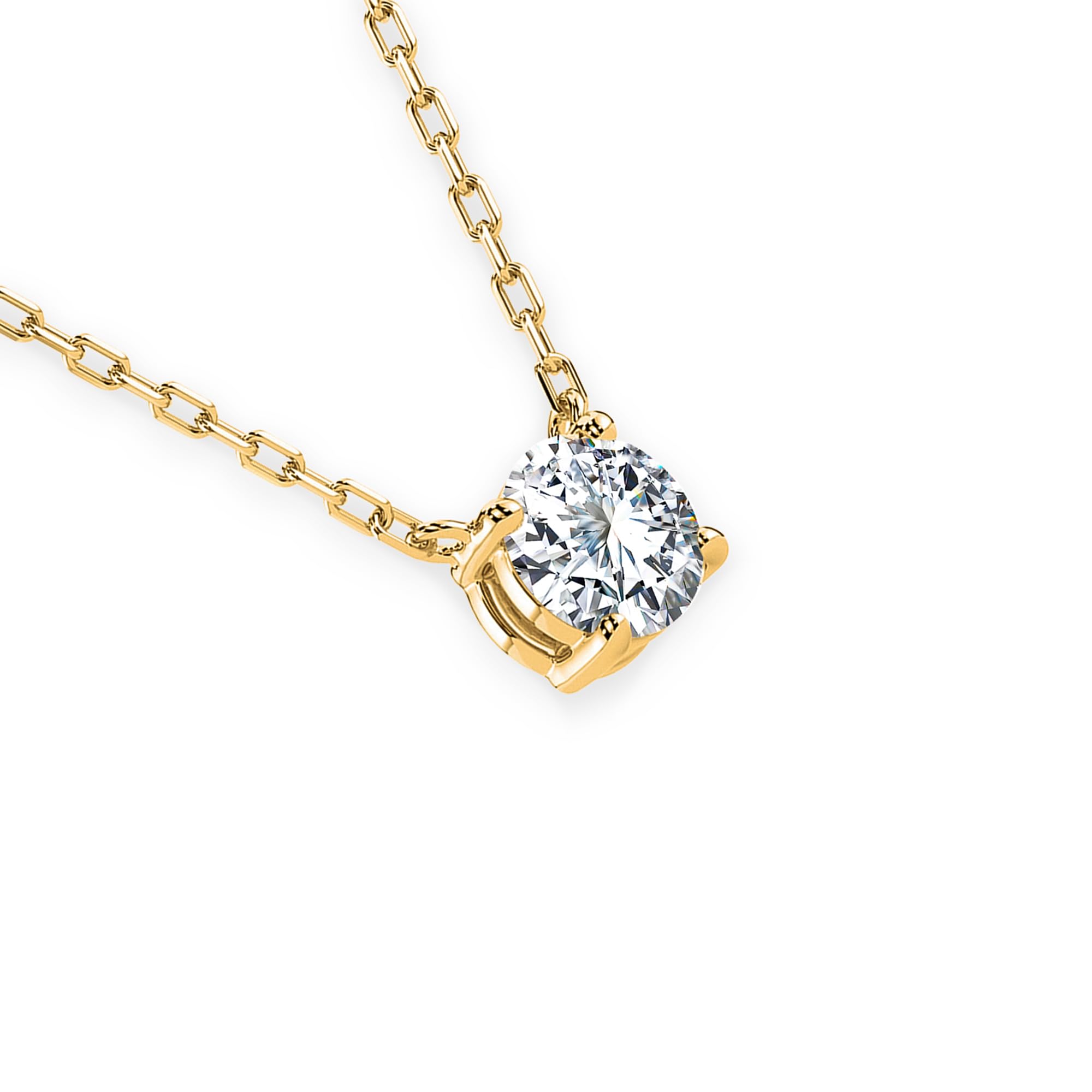 EDELIND Collana Punto Luce Donna con Diamante 0.15 ct in Oro 585 - Catenina con Ciondolo Solitario - Gioiello Classico in Oro 14k