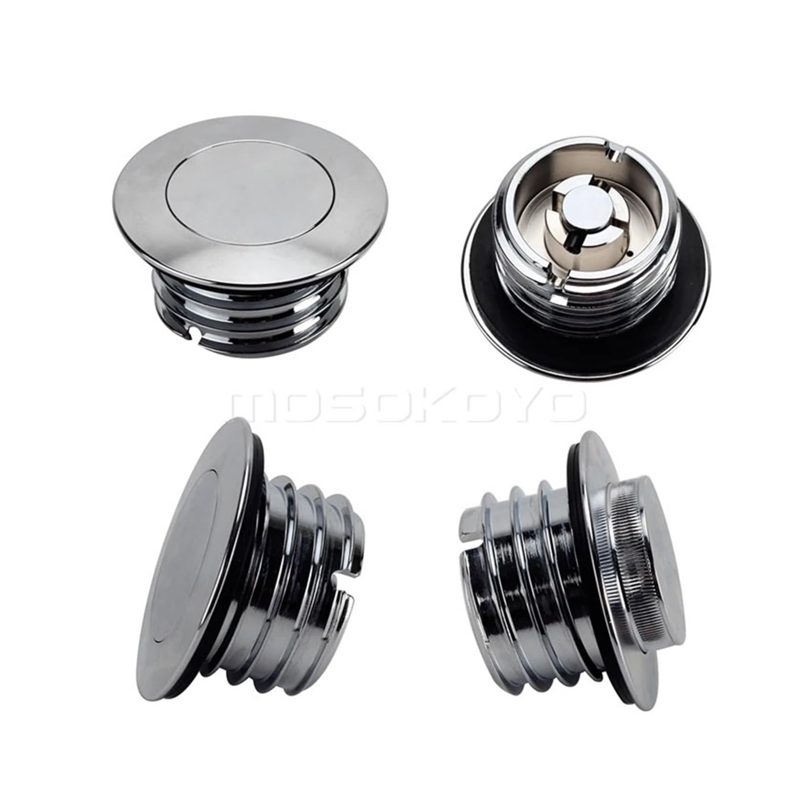 Tappo Serbatoio Gas Moto Tappo Serbatoio Carburante A Scomparsa Con Sfiato E Montaggio A Filo Per Motocicletta, Per FLDE, FLFB, FLFBS, FLHC, FLHCS, FLSB, FLSL(Chrome)