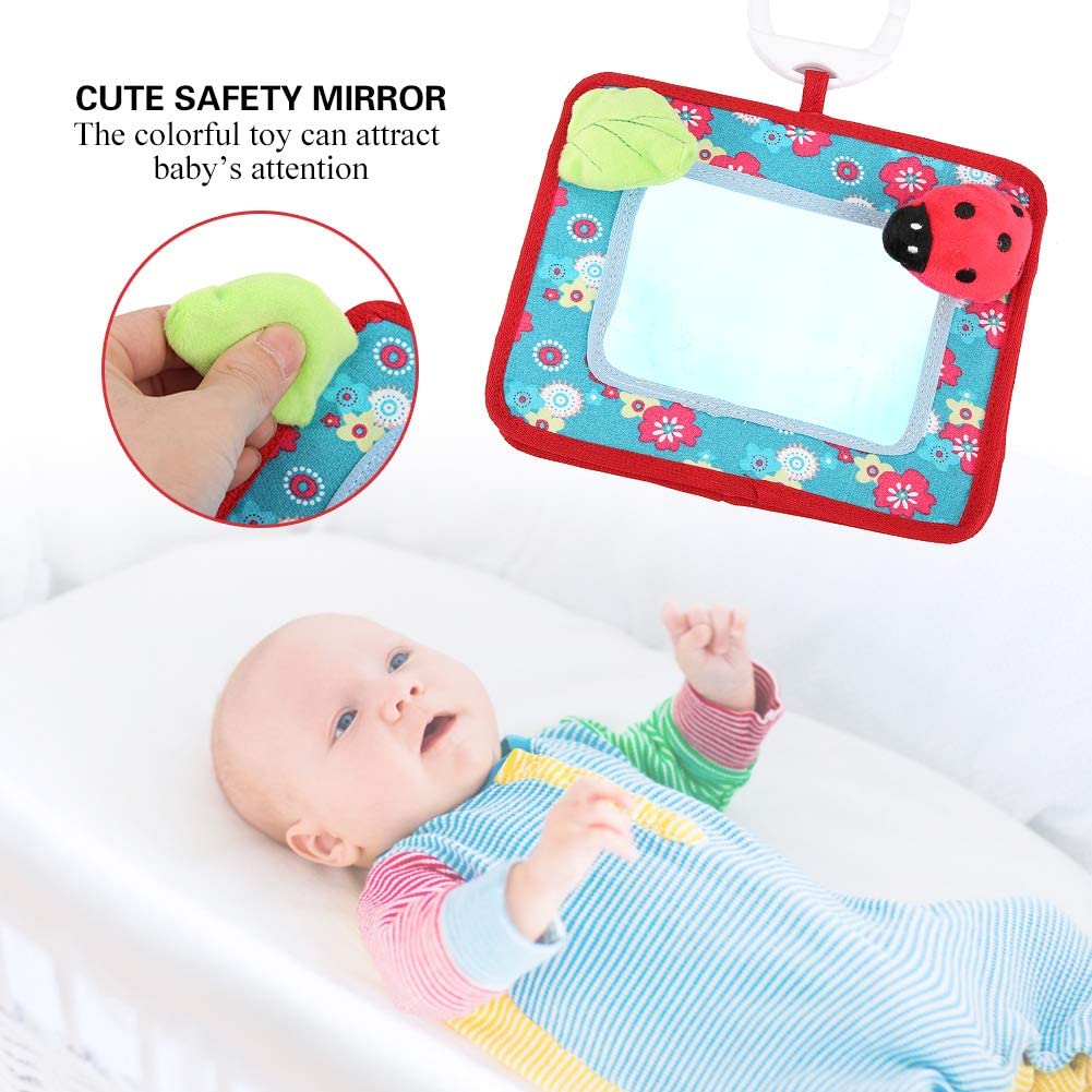 Zerodis Tummy Time Lustro podłogowe, kolorowe urocze dziecko siedzi i zobacz lustro podłogowe niemowlę rozwojowa zabawka dla dzieci w wieku od 0 miesięcy