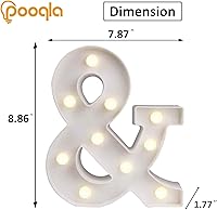 Vista 3 de Ampersand Symbol Marquee Letter Lights Alphabet Light Up Sign for Wedding Home Party Bar Decoration &