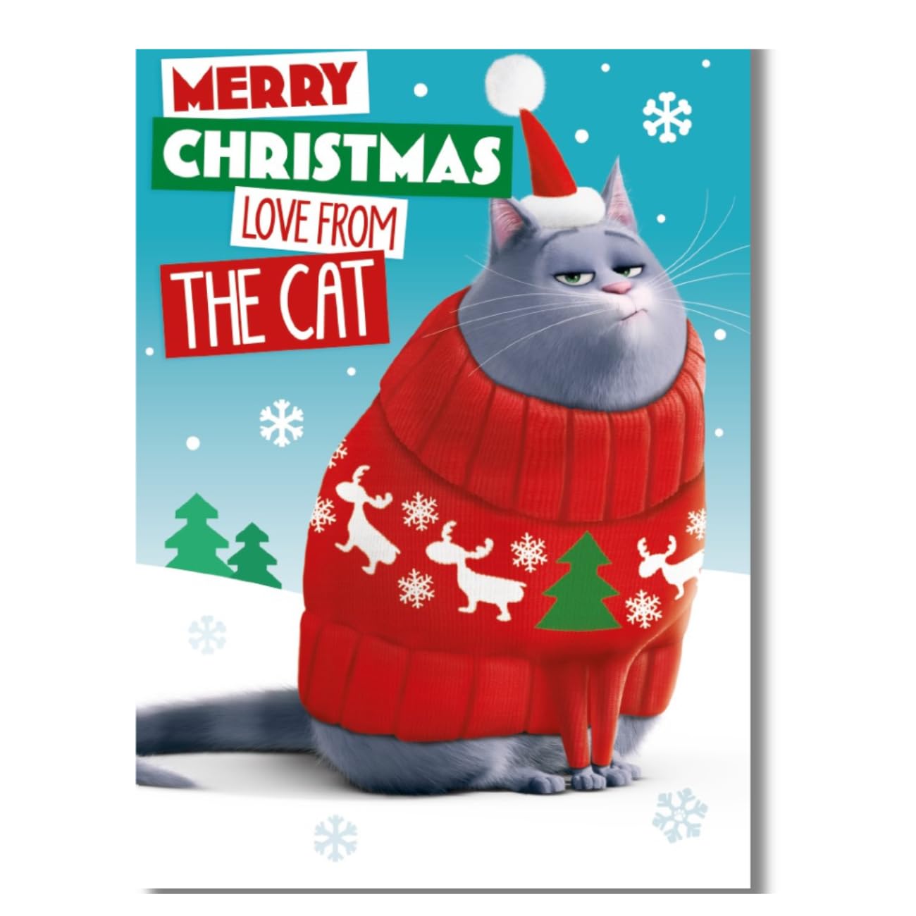 Secret Life of Pets Christmas Card from the Cat, From the Cat Christmas Card