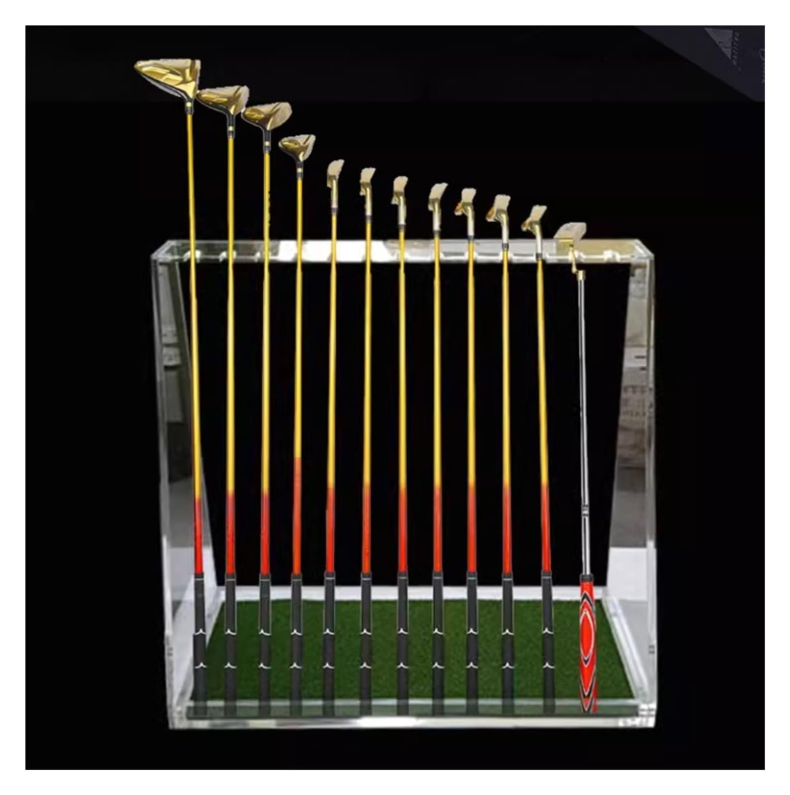 MHbdfsxz Golf Club Organizer For Indoor Outdoor Acrylic Golf Putter Stand Club Holder Floor Display Rack For 13 Clubs Golf Course Accessories