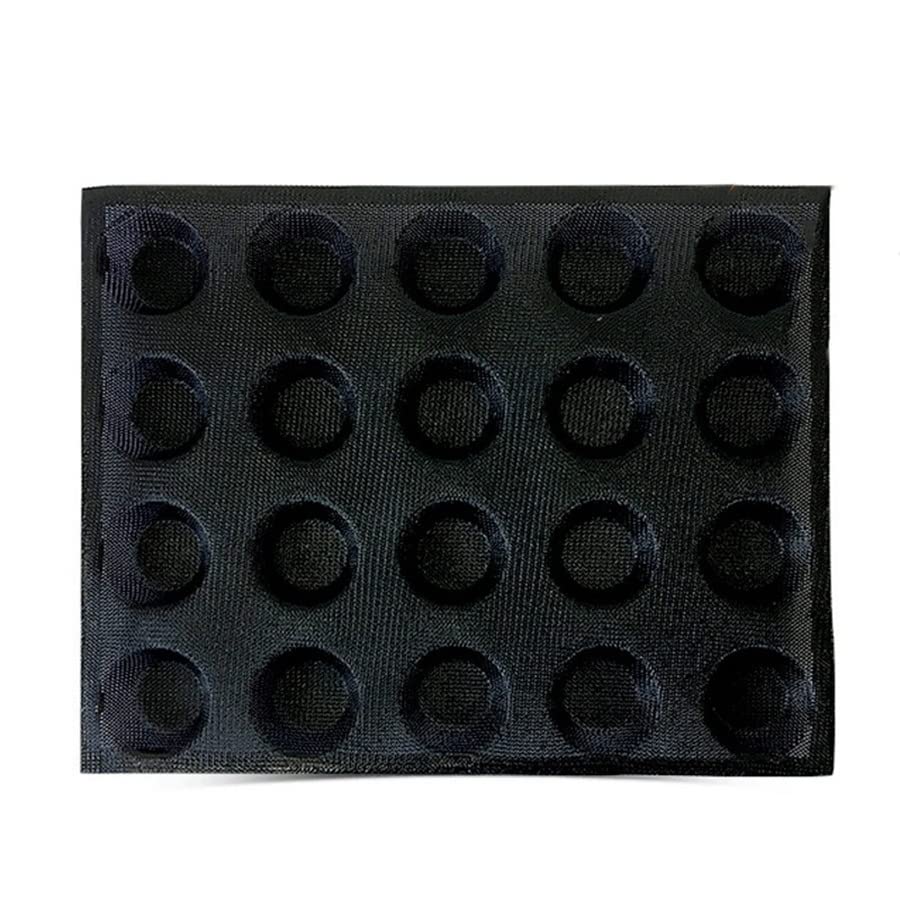 Stampo in Silicone a 20 Fori Torta T Mini Modello di Pizza Stampo per Hamburger Rotondo Pane Strumento Vassoio per Cottura Antiaderente