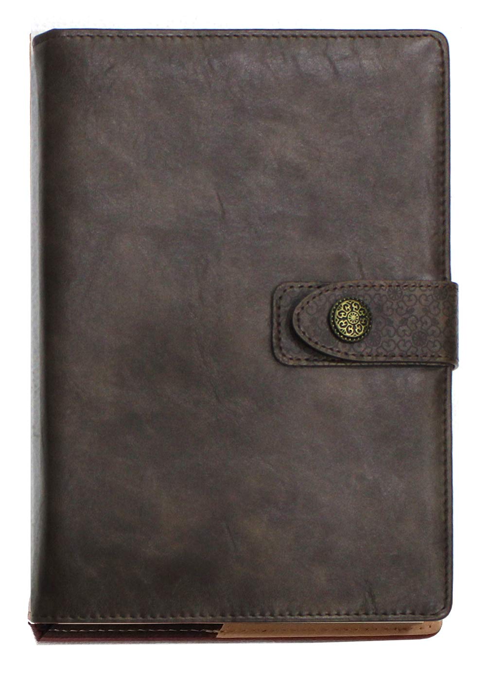 Viva Orient A5 Multidated Portfolio Diary 400 Pages with Oriental Inspiration Design and Matching Snap Closure (Brown) (BROWN)-image-3