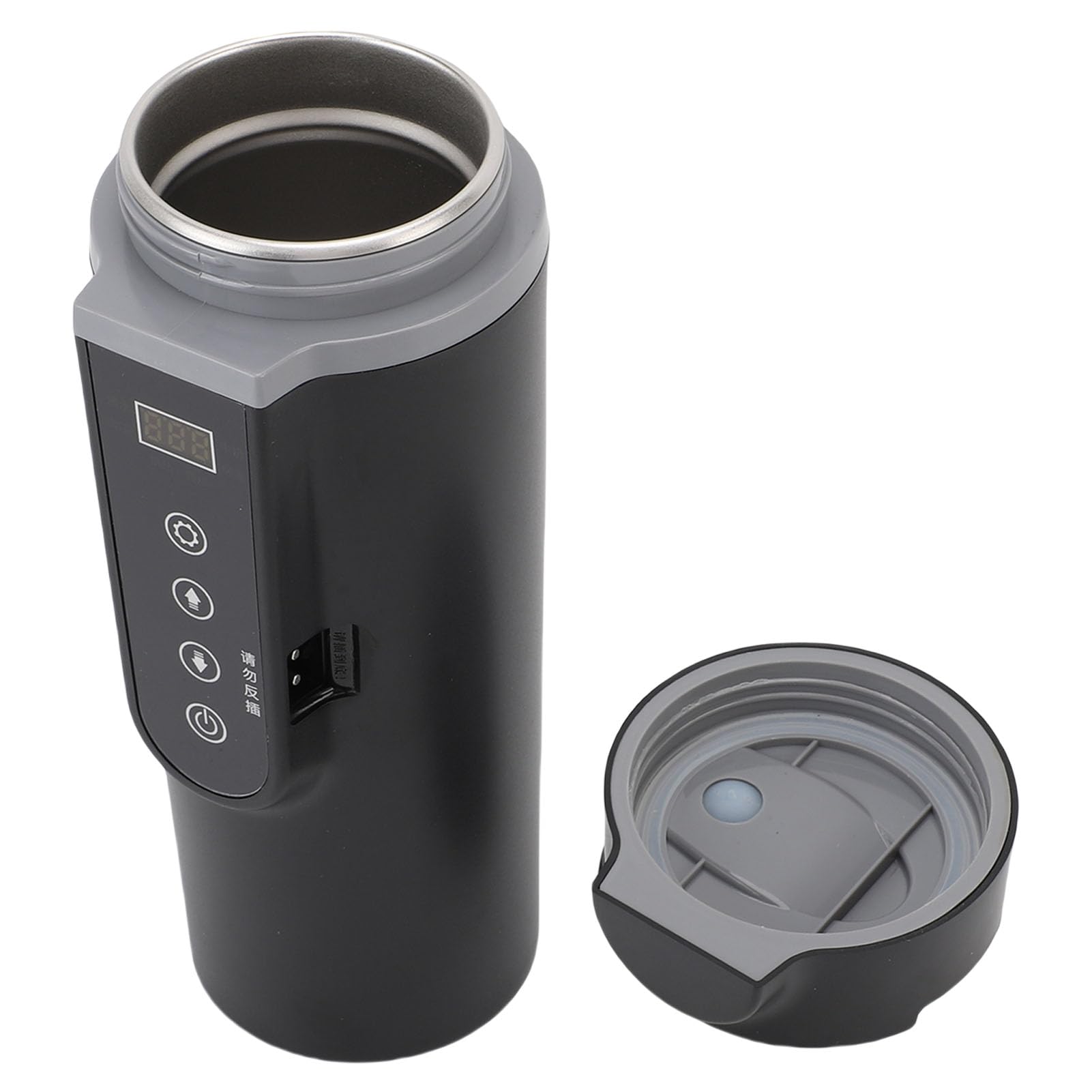 Hervidor Eléctrico Portátil para Coche, Taza Calefactora para Coche de 500 Ml, 12 V, 24 V, Mini Caldera de Agua para Camión, Taza de Viaje con Calefacción, Calentador de Agua Pequeño