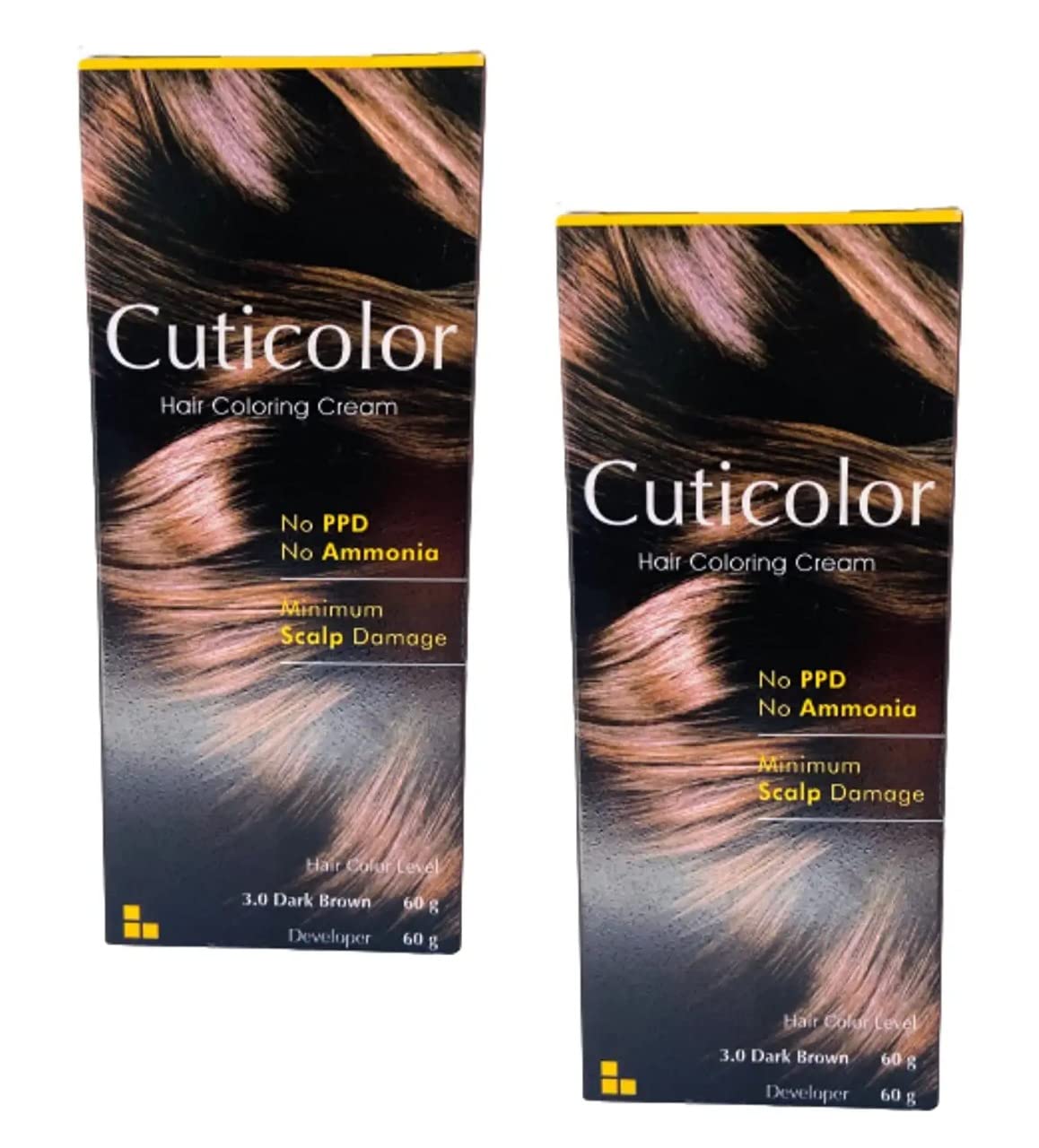 Buy Cuticolor Hair Coloring Cream, Hair Color, 60g + 60g Dark Brown