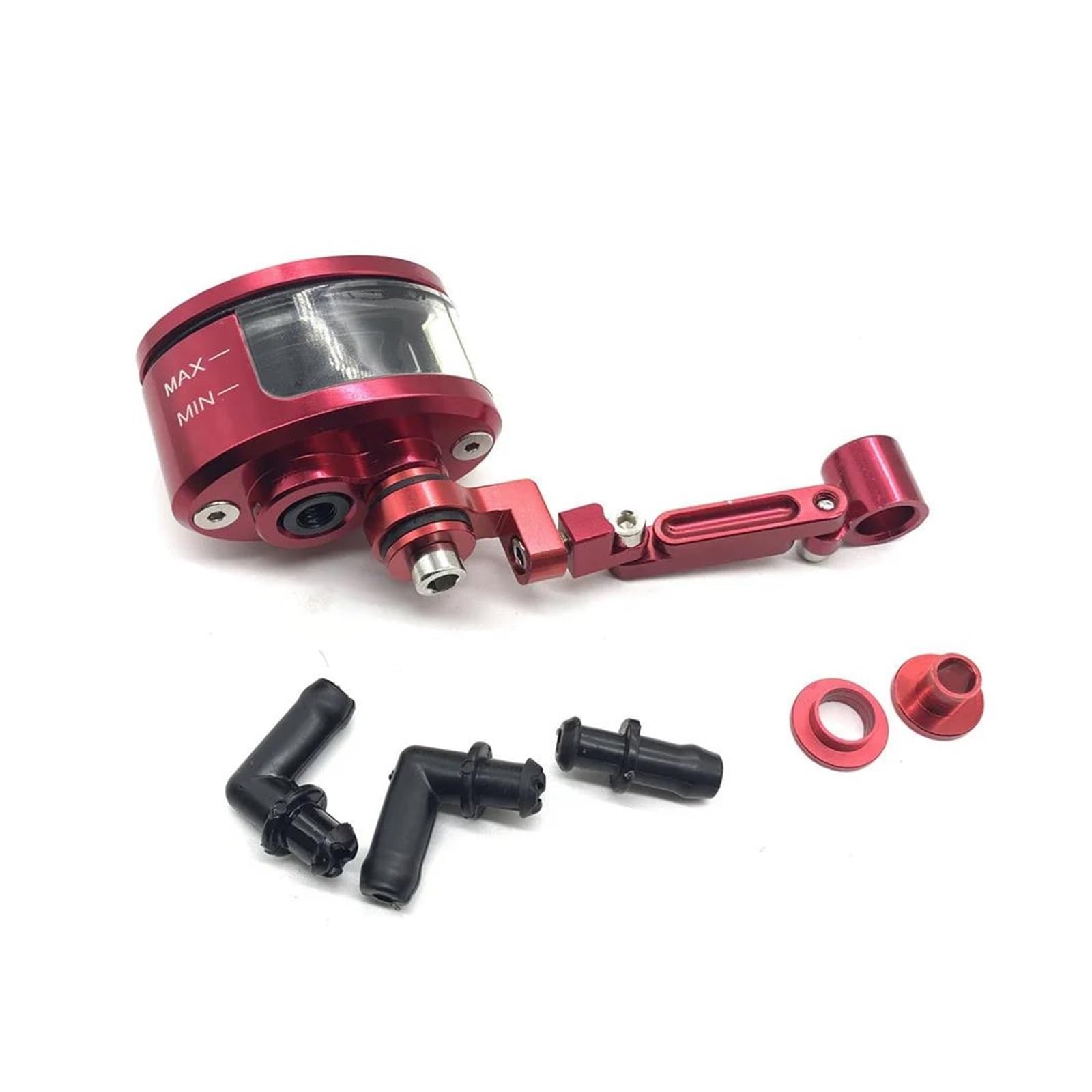 Depósito de Fluido de Frenos para KA&WASAKI Z750 para 650 Taza De Depósito De Aceite Fluido De Cilindro De Tanque De Motocicleta Universal(Rojo,B)
