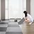 Carpet Tile 24” X 24” Self Adhesive Carpet Floor Tiles Anti-Slip Reusable Carpet Squares Peel and Stick Carpet Floor Tile Easy Install DIY for Bedroom Living Room (11, Light Gray)