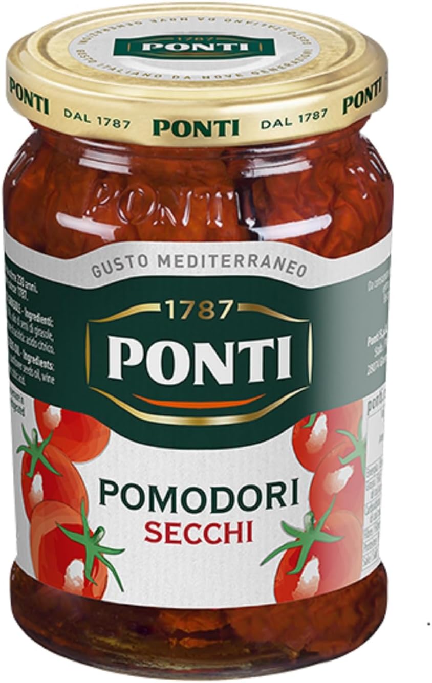 Ponti Sundried Tomatoes - 280g | Since 1787 | Authentic Product of Italy | Chewy Texture