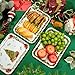 Zubebe 3 Pcs Christmas Tree Serving Dishes 13 x 10 Inch Christmas Candy Trays and Platters Reusable Green Xmas Plates for Holiday Party Decoration
