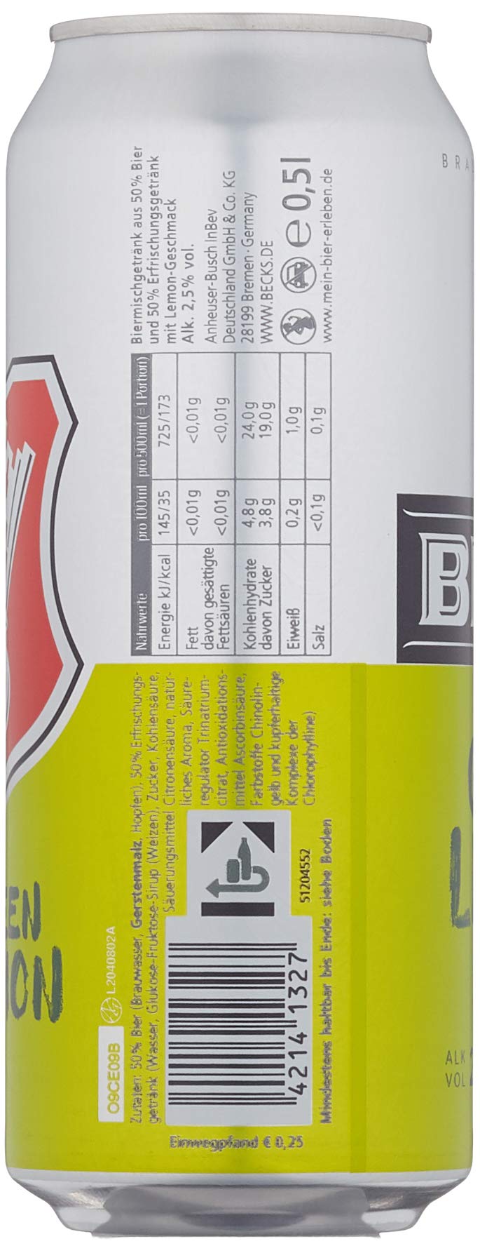 Beck's Green Lemon Dose (24 x 0.5 l)