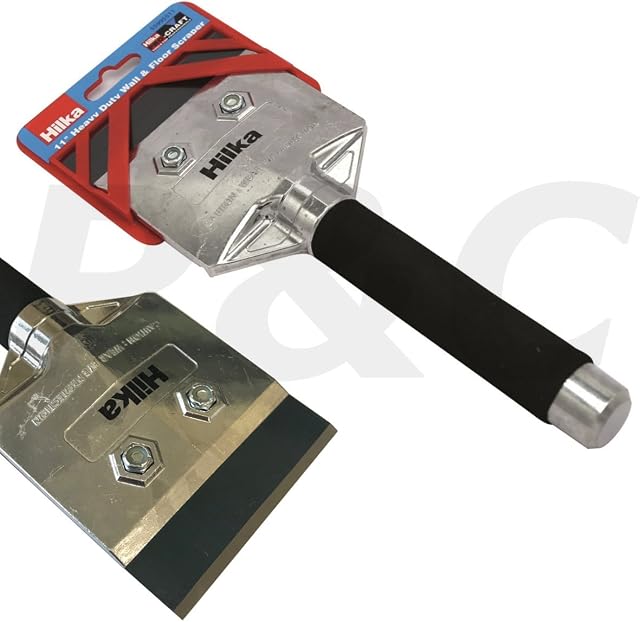 Hilka Tools 55995511 Heavy Duty Floor Scraper, Black/Silver, 11-Inch