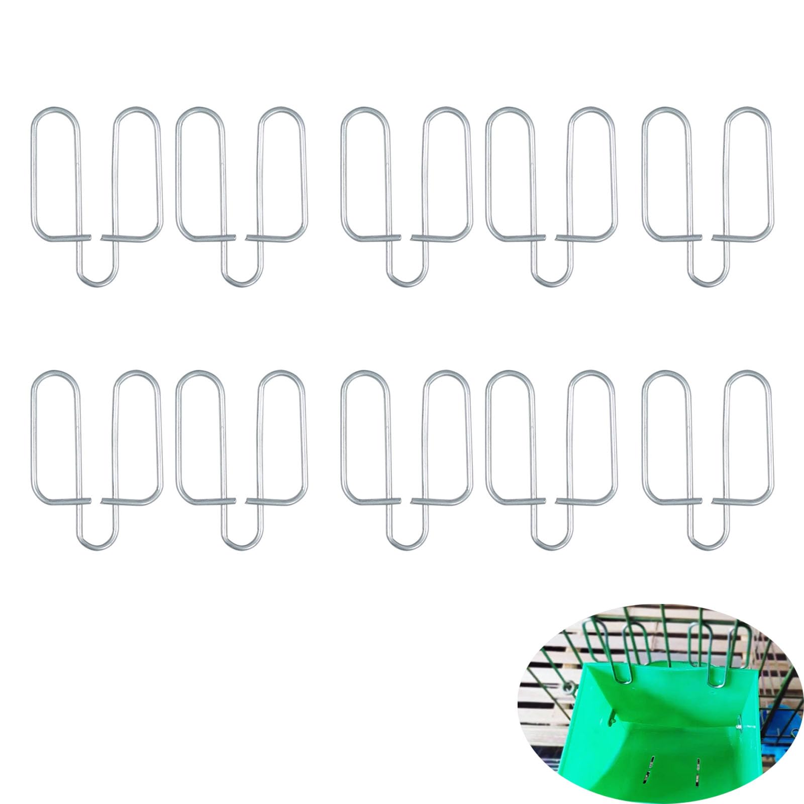 NentMent 10 Pack Rabbit Litter Box Clip Fixing Buckle Rabbit Feeder Security Lock Clamp Fastener for Hanging Cage Bowl Water Dish Large Rabbit Litter Box Corner Hay Feeder Bunny Toilet Potty Trainer