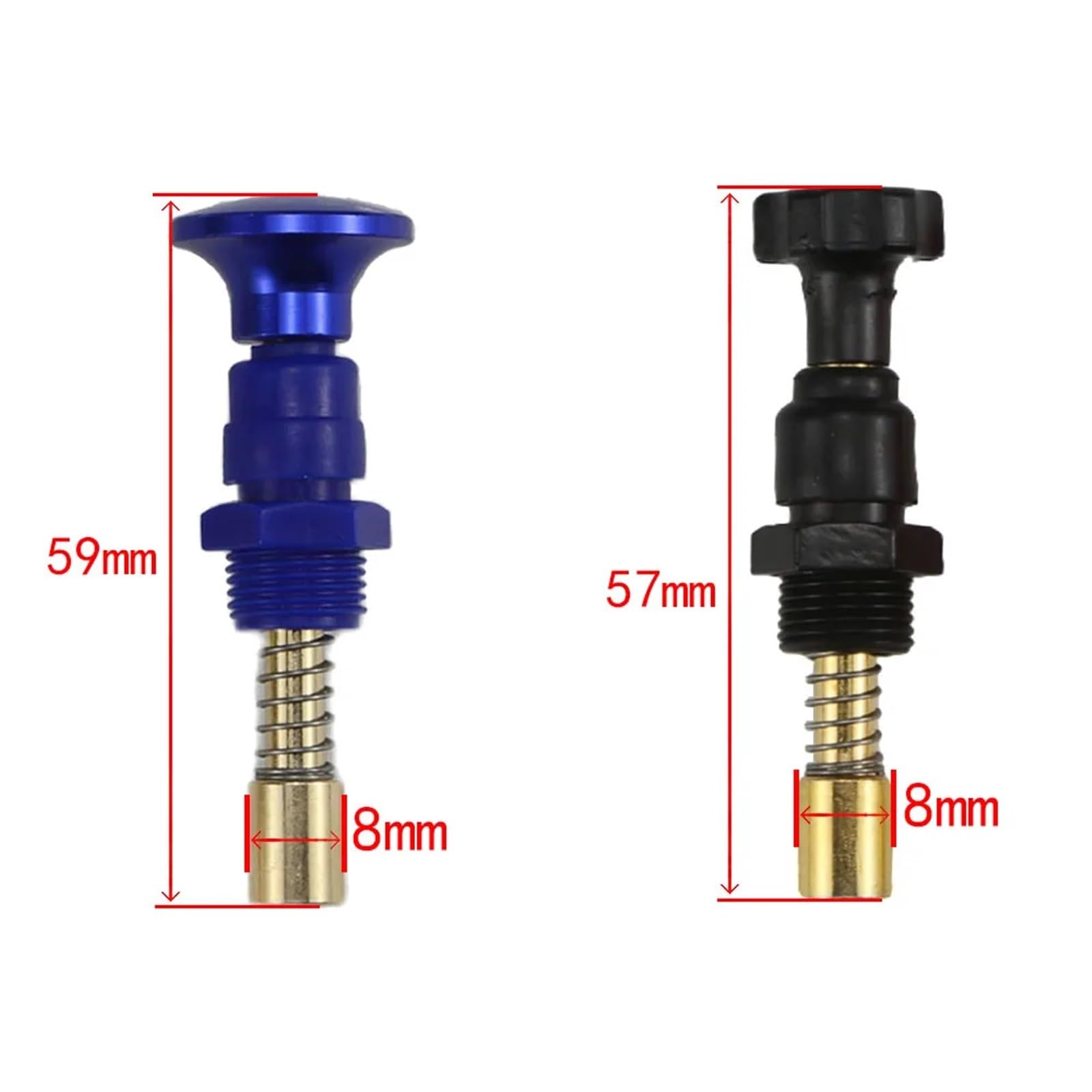 Vis de réglage de ralenti universelle for carburateur de moto, 1 pièce(Yellow-Round)