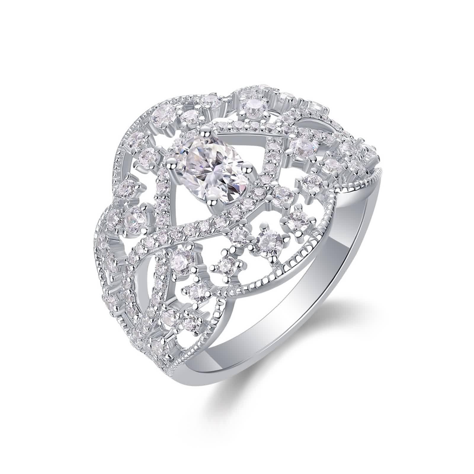 KnSam Żółte złoto 18 K Au750 pierścionek zaręczynowy prawdziwe złoto, szeroki pusty pierścionek z owalnym szlifem moissanit, obrączki ślubne Platinum PT950, rozm. 47-65