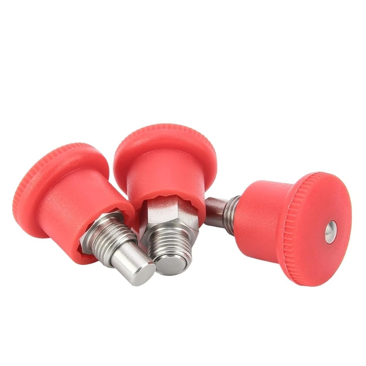 Plunger Pin, VCN218 Stainless/Carbon Steel Dowel Three Colors Knob Non Lock-Out Index Plungers Coarse Thread Mini Indexing Plunger,Indexing Plunger(Blue,VCN218-MC,M10-7-7-1.5)