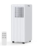 Portable Air Conditioner with 8,000 BTU Cooling Power – 3 Modes (Cool, Dehumidify, Fan) for Rooms Up to 350 Sq.Ft, Includes Remote, 24H Timer & Easy-Install Window Kit