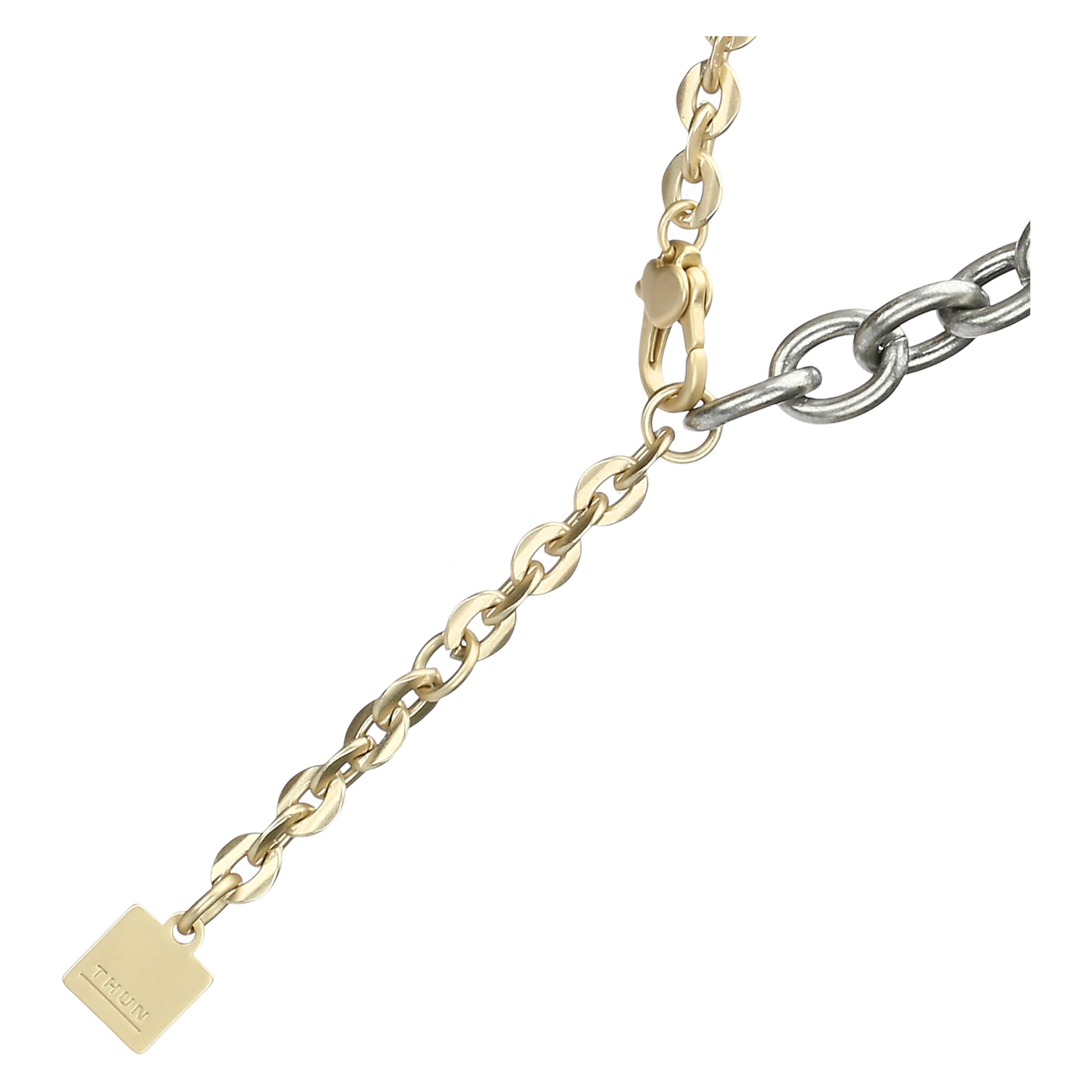 THUN - Collana cuore e perline - metallo, vetro, resina - Collezione Dedicato a te - 40 + 5 cm