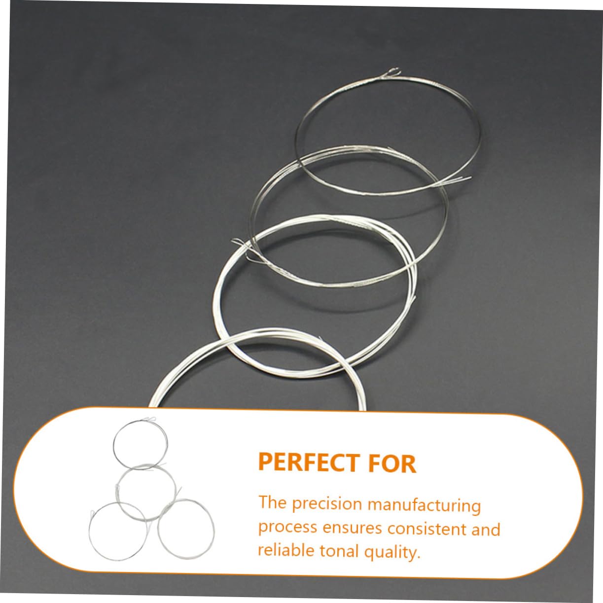 BESPORTBLE 1 Set Steel Mandolin Strings String Replacement for All Mandolins Lightweight Easy to Install Smooth Tonal Quality Versatile Accessory for Musicians