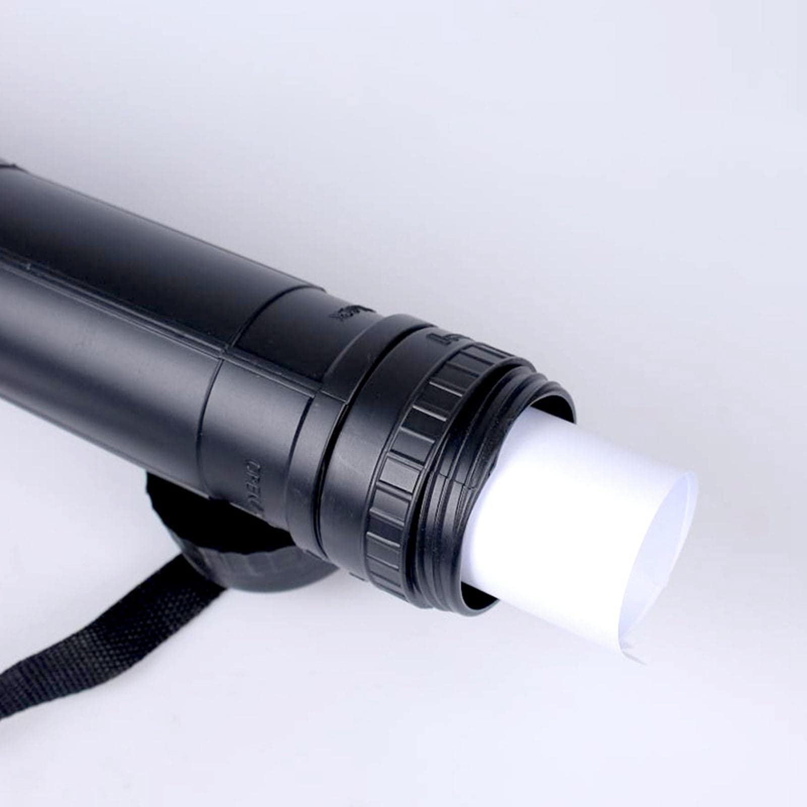 Tubo Portadocumentos Estuche Extensible Portaplanos Transportador con Correa Ajustable Recipiente Plástico Impermeable para Dibujos Pósters