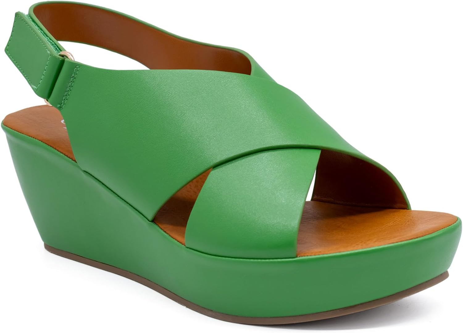 Casual Sandalen CIARA LONDON Dames Sandaal Mid Heel Wedge - Slip On, Slingback, Open Teen Voor De Zomer Zomer Sandalen Met Klittenband