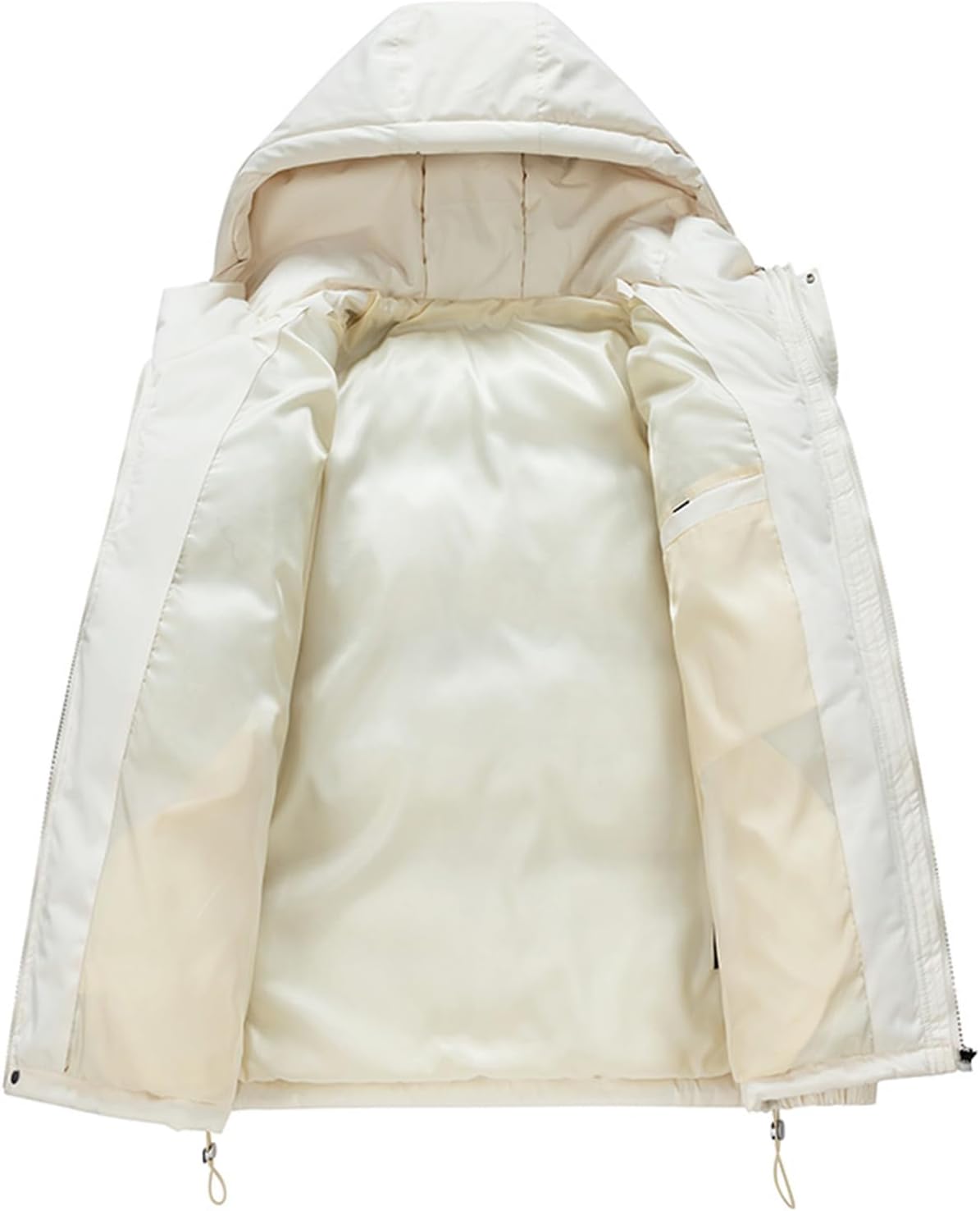 Men's Winter Cotton Parka Outdoor Hooded Thickened Windproof Cotton Jacket Fluffy Warm Casual Down Jacket