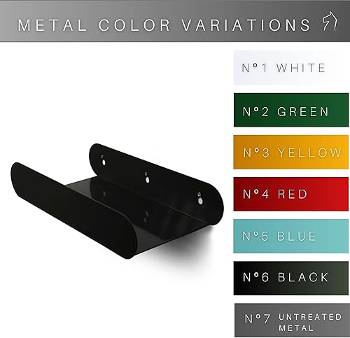 Miniatura 5 de EWART WOODS Estante flotante de pared estantes de metal montados en la pared geométrico moderno colgante cápsula (verde)