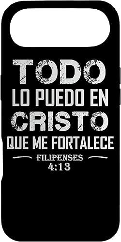 Miniatura 73 de Funda para iPhone 12/12 Pro Filipenses Todo Lo Puedo En Cristo Biblia Cristiana