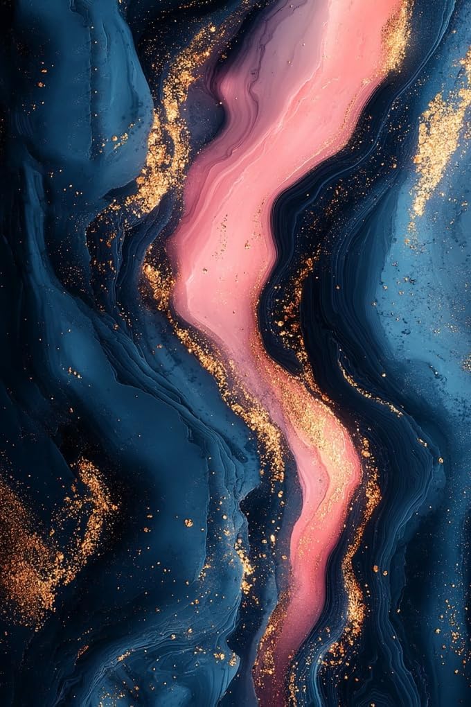 Navy Blue Pink Marble Swirl Texture Modern Washable Rug for Living Room Bedroom Diningroom Nursery Room Playroom Large Carpet Luxury Abstract Art Home Office Classroom Soft 3x5 Area Rug
