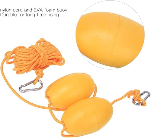 Miniatura 8 de Qiilu Ps5 Replament Parts Válvula Herramienta de lapeo Kayak Barco Correa Cuerda con Boya Bola Flotante Gancho de Acero Inoxidable para Pesca