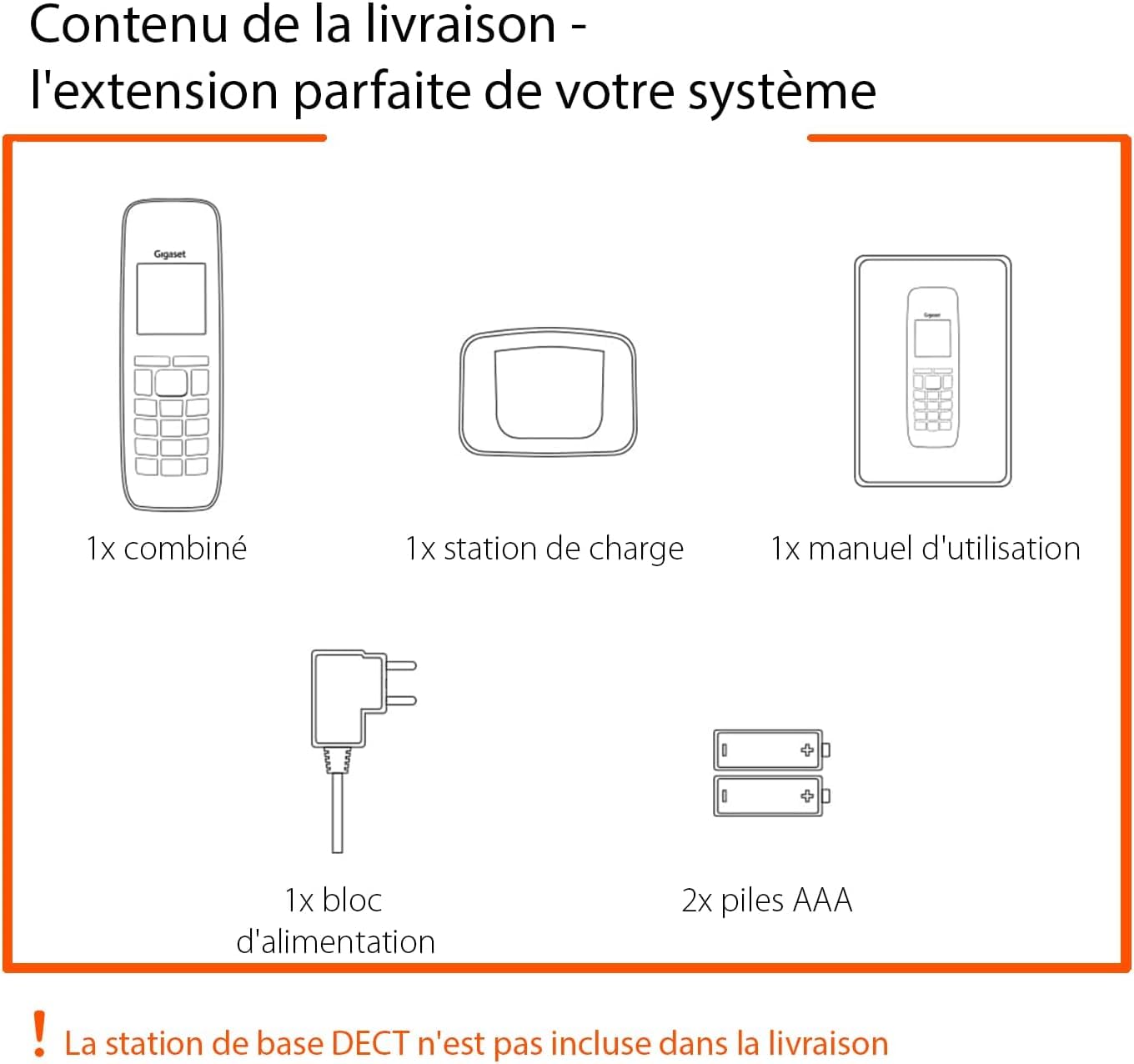 Gigaset CL660HX - Téléphone fixe sans fil - combiné supplémentaire - Gris Anthracite