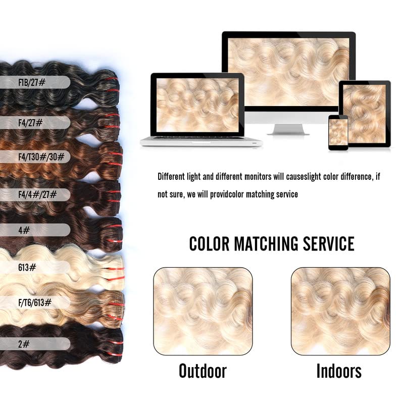 Miniatura 6 de Extensiones de cabello humano con pinzas, 4.23 oz, 8 unidades, ondulado, rizado, grueso, extensiones de cabello humano real natural para mujer (20,