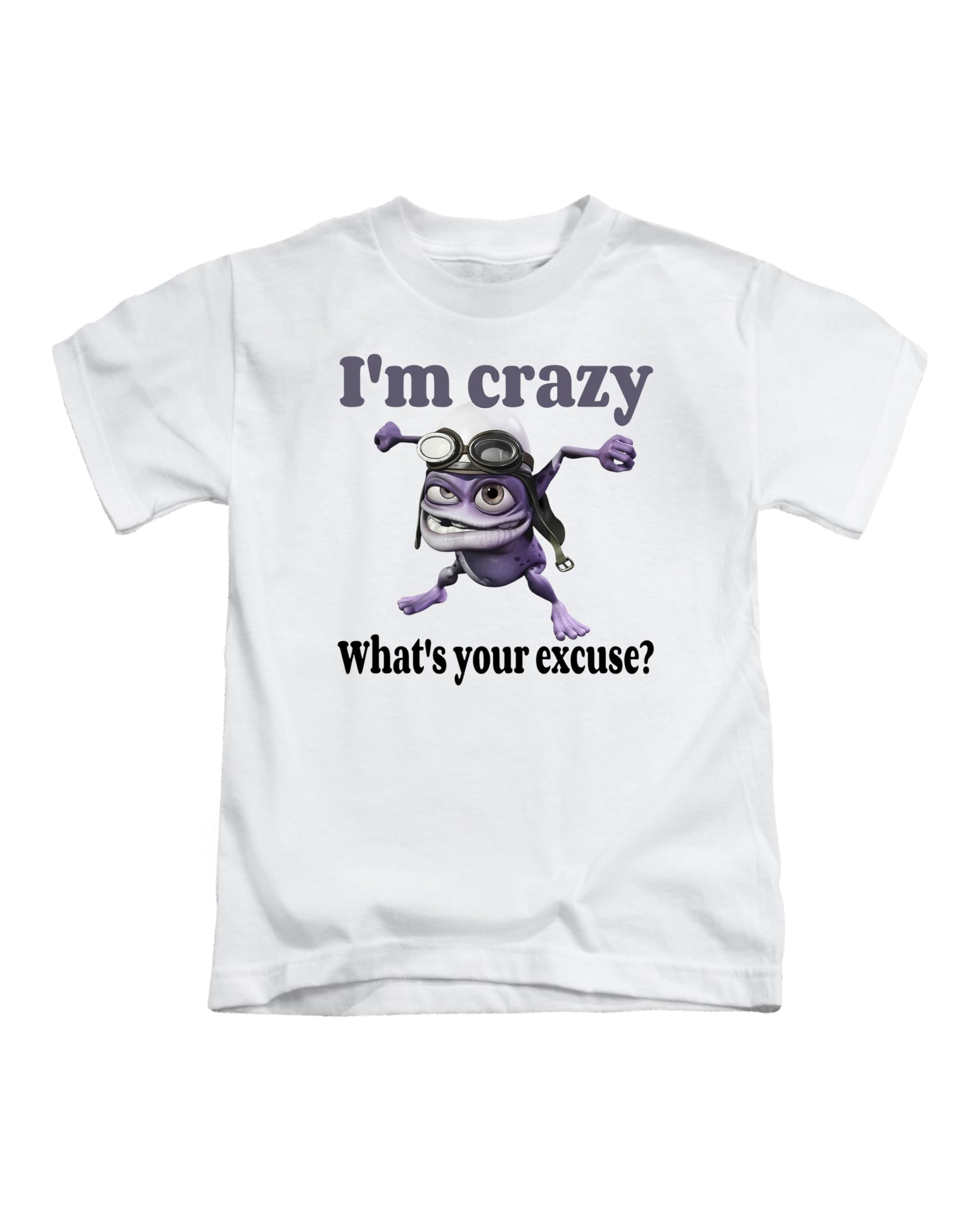 Crazy Frog Meme Novelty Iconic icon 2000s Joke Novelty Pun Humerous Tee T-Shirt Funny Unisex T Shirt Top White