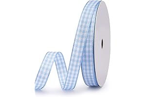 VIVIQUEN 100% Polyester Taffeta Checkered Ribbon