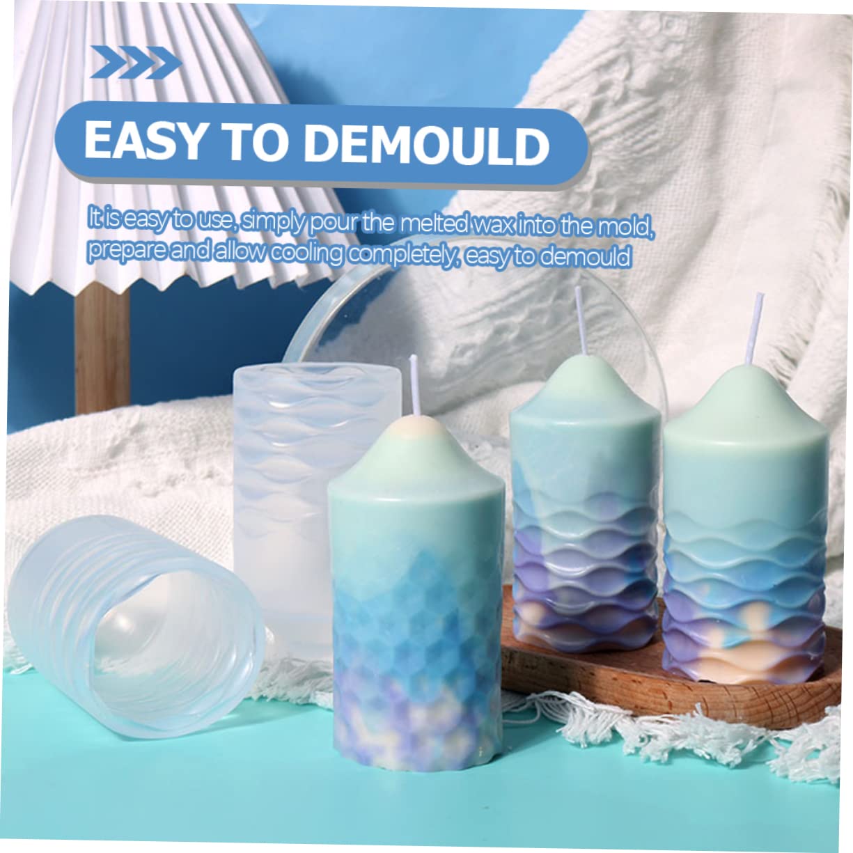 SHINEOFI 8 Juegos molde de silicona para velas moldes artesanales para velas moldes de cera para velas candle mold moldes de silicona para el hogar Moldes de vela de bricolaje gel de sílice