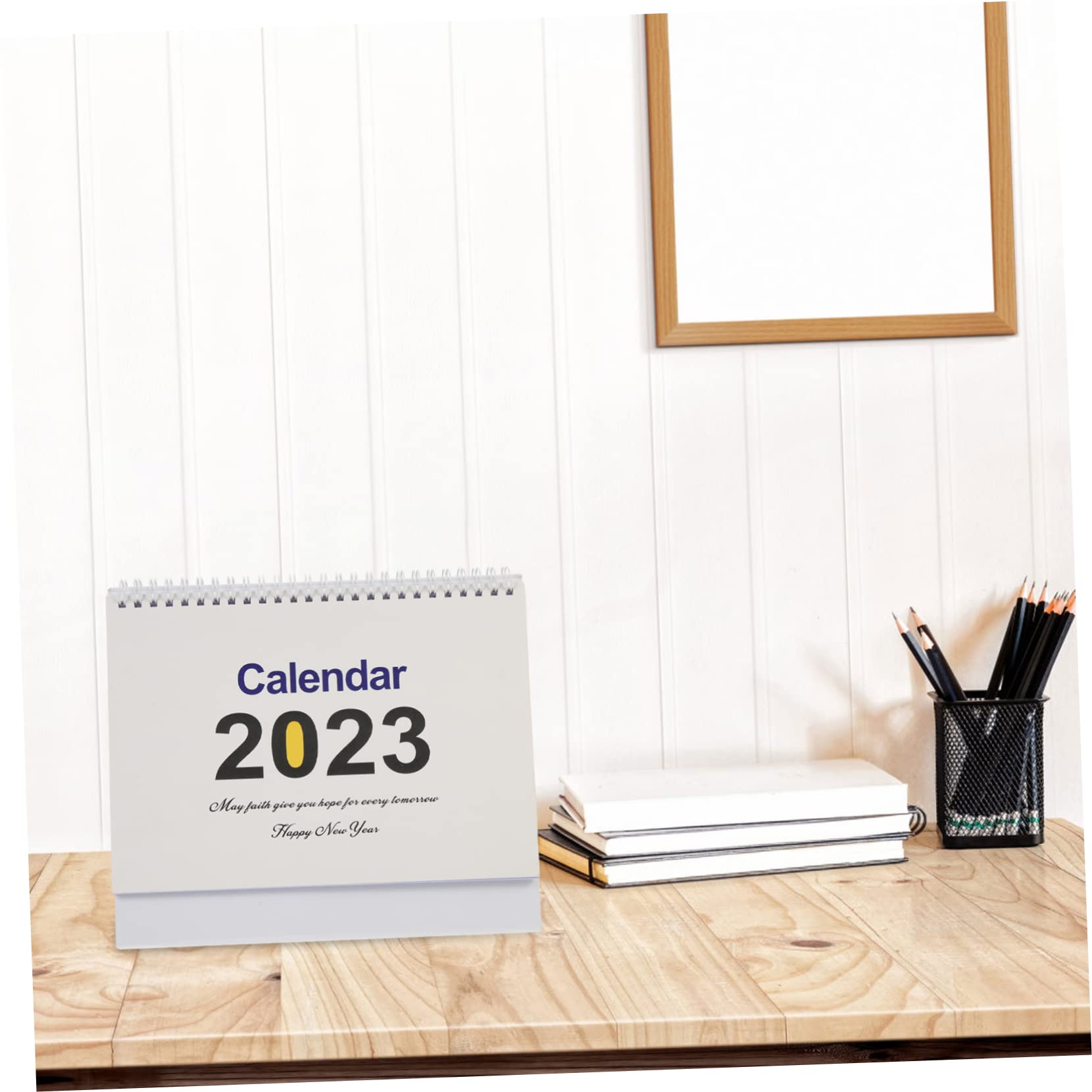 5 Stück Kalender 2023 2023 Tag Tag Tag 2023 Tag zu Tag 2023 Tischkalender Tischkalender Groß Büro Schreibtisch Dekoration Spulenkalender Weißes Papier Tragbar Vereinigte Staaten Büro