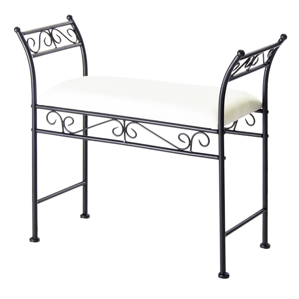 Banqueta pie de Cama árabe Negra de Metal para Dormitorio Arabia - LOLAhome